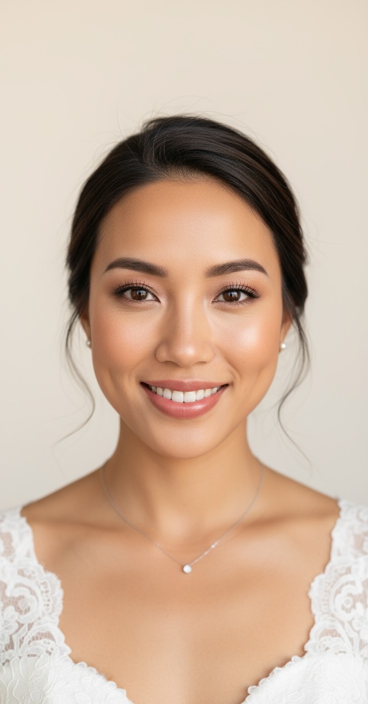 After Low Messy Bun Wedding Hair